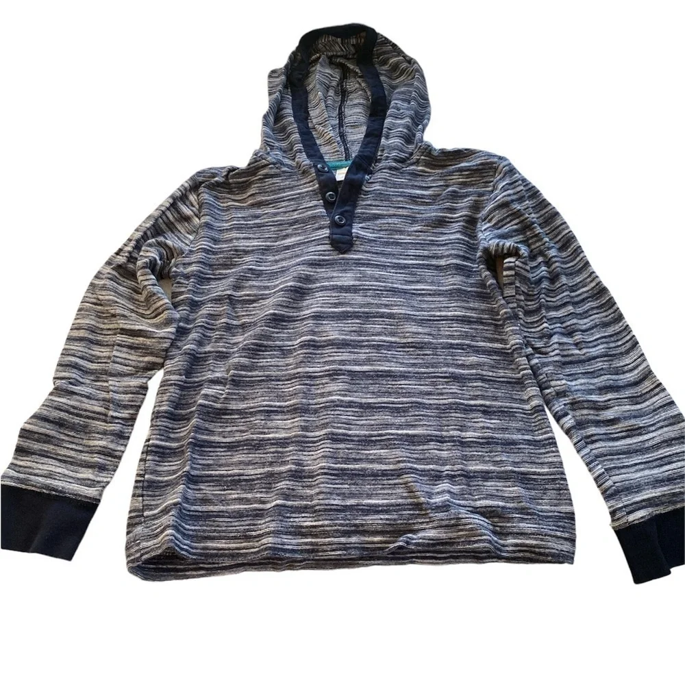 Gymboree hooded pullover shirt long sleeve 3 button front size medium 7-8